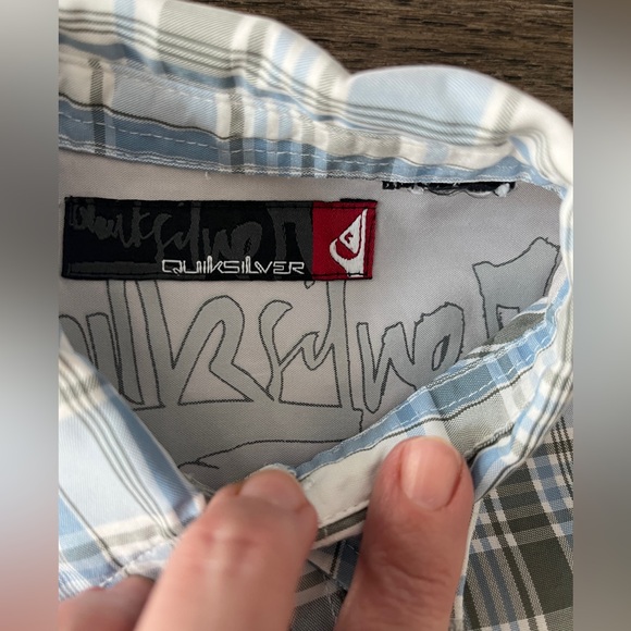 Quiksilver Button Down Madras Plaid Kids - Picture 3 of 15